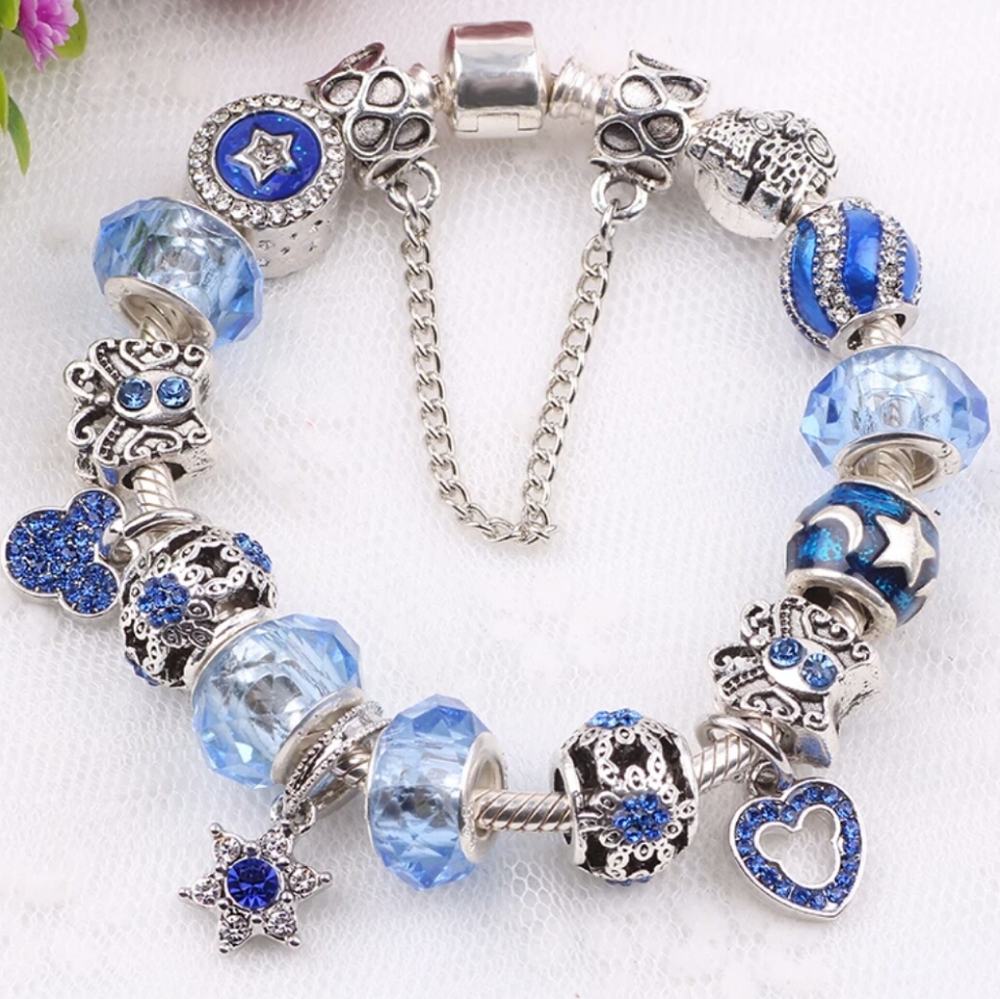 European charm 925 silver Pan like bracelet
